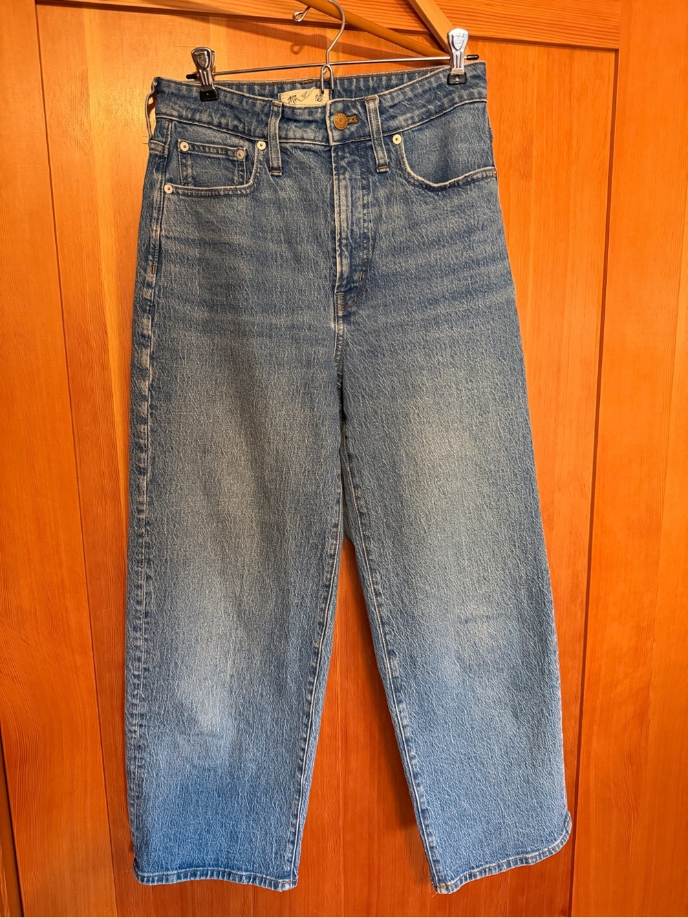 Madewell Light-Medium Blue Straight-Leg Jeans